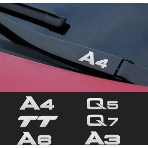 Car Metal Emblem Window Wiper Stickers Reflective Decor Decals For Audi A4 B6 B8 B7 A6 C5 C6 C7 A3 A5 Q3 Q5 Q7 Accessories