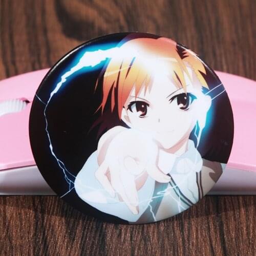 FFFPIN 5.8cm Japan Brooch Cute Anime Pin Toaru Kagaku No Railgun Breastpin Miskak Mikoto Badge Coin Icon Ornament for Cloth Gift