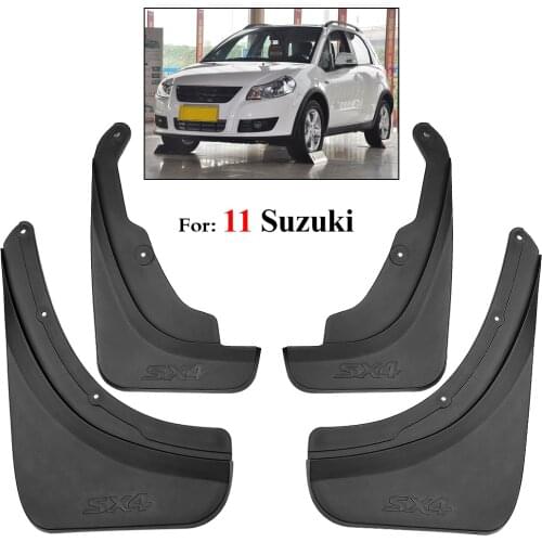 Car Mud Flaps For Suzuki SX4 2011 Hatchback & Crossover Mudflaps Splash Guards Mud Flap Mudguards 2011 Auto set Accessories