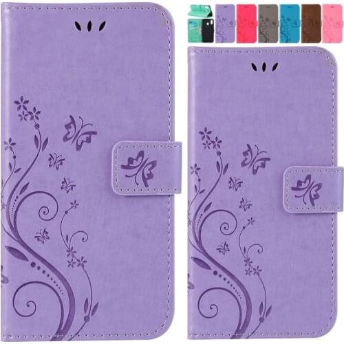 Butterfly Wallet Case For Etui Huawei P30 Lite P40 Lite Y5 Y6 Prime 2018 Y7 Pro Y9 2019 P Smart 2021 Cute Flower Kids Cover E04D