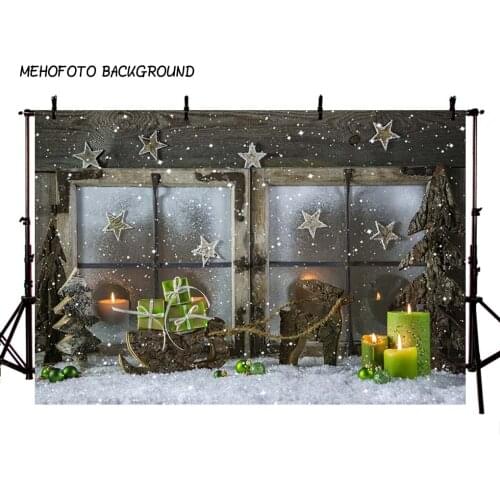 Photography Backdrops Christmas Background Fireplace Tree Winter Snow Window Interior Baby Birthday Background For Photo Studio
