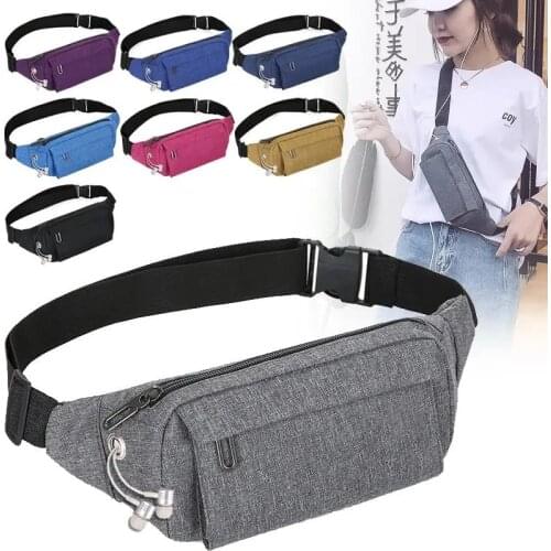 Men Women Canvas Waist Chest Bag Messenger Bags Shoulder Bag Handbag Leisure Sport For iPhone 12 Pro Max Huawei Phone Case Cover