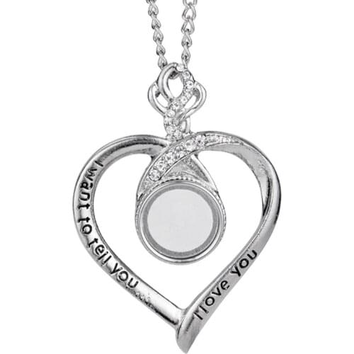 Custom Heat Transfer Blank Round Metal Pendant Round Angel Wing Car Jewelry Pendant for Friends/Family