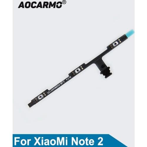 Aocarmo Power On/Off Volume Up/Down Button Flex Cable Replacement Parts For XiaoMi Note 2