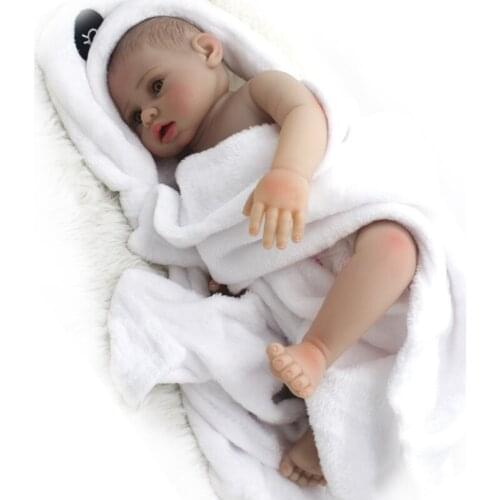 16 Inch 40cm Reborn Doll Soft Silicone Body Cute Panda Pajamas Rebirth Dolls For Boy Reality Toy Childrens' Playmates Gifts Toys