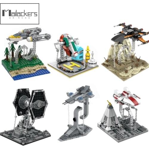 Mailackers Space wars Movie Tensegrity Anti Gravity Dynamic Physics Fighter Building Blocks Bricks Creator Toys For Boys Gifts