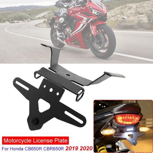 Motorcycle Aluminum License Plate Holder Mount Bracket Fender Eliminator Kit for Honda 650R CB650R 19-20 CB CBR 650R Tail Tidy