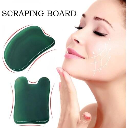 Natural Agate Jade Scraping Board Facial Beauty Lifting Wrinkle Removing Slimming Acupoint Meridian Massage To Relieve Fatigue