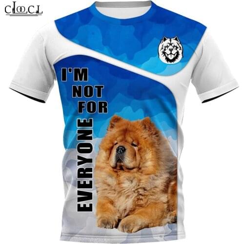 CLOOCL 2021 Newest Popular Chow Chow 3D Printed Men T Shirt Harajuku Summer Short Sleeve Casual Unisex Tops Drop Shipping