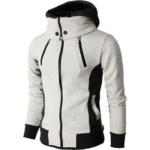 Autumn Winter 2020 Brand Mens Hooded Zipper Sweatshirt High Quality Shaped Long Sleeve Fashion Mens Hoodie