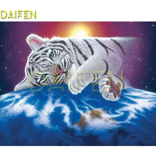 Full Round Diamond painting Cross stitch Earth tiger DIY3D Diamond mosaic Earth tiger Full Square Diamond embroidery Earth tiger