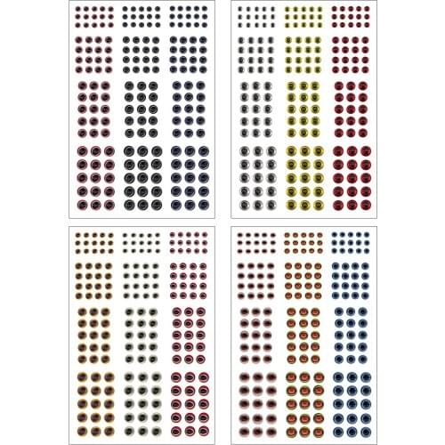 Fish Eyes Lure 183Pcs Mixed DIY 3D Fish Lure Eyes Artificial Fake Lure Laser Fish Eye 3mm4mm5mm6mm