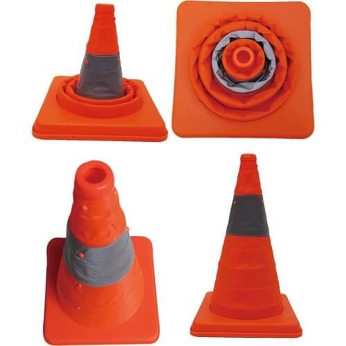 Collapsible Traffic Emergency 18" Safety Cone Reflective Car Travel Portable