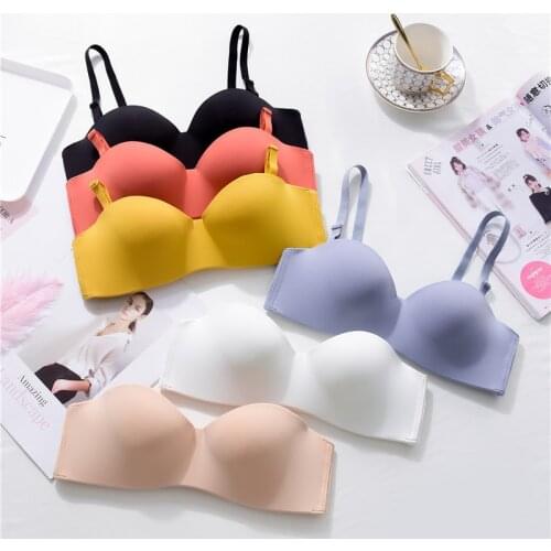 Super Push Up Bra Women Push Up Bra For Small Breast Sexy Lady Push Up Gather 1/2 Cup Bra Women One-piece Seamless Lingerie