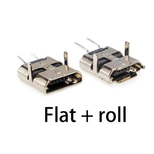 USB female DIP 2 Pin 90 degree USB Connectors Plastic Shell Micro USB Connector Jack Tail Plug Sockect Terminals 20 pcs/lot