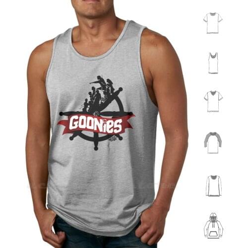The Goonies-V2 Tank Tops Vest Sleeveless Goonies The Goonies Mikey Sloth Data Mouth Brand Andy Seth Never Say Die