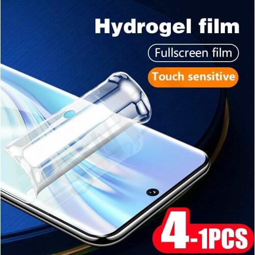 4-1Pcs soft full cover Not Glass for Honor 50 SE pro phone screen protector hydrogel film Anti Blue Light