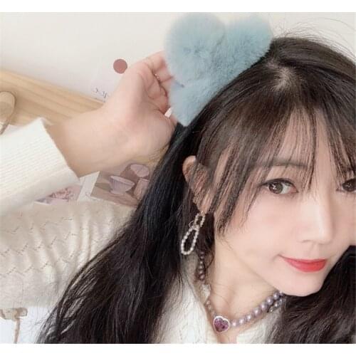 Fashion Hair Clips Women Real Rex Rabbit Fur Hair Claws Accessories Korean Hairgrip Hair Pin Barrette Crab Ornament Dropshipping