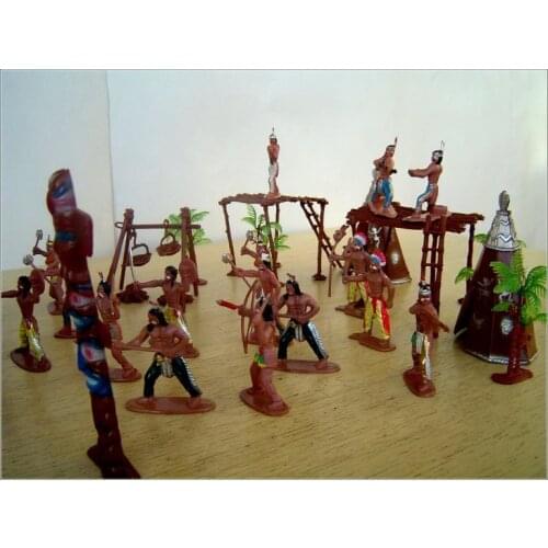 Hard plastic Toys / Soldier Scene dolls / Indian tribe sets