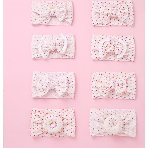 1pcs Soft Stretch Satin Rose Flower Baby Headband Newborn Knot Wide Nylon Headwraps Turban Girls Headwear Kids Photo Props