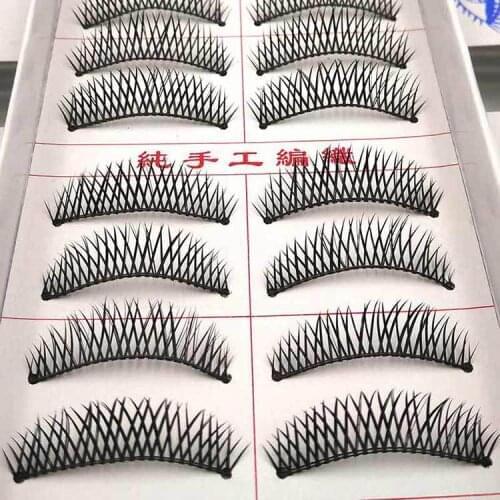 10 Pairs Pro Beauty Makeup Black False Eyelashes Natural Fake Eye Lashes Makeup Tools Cross Type