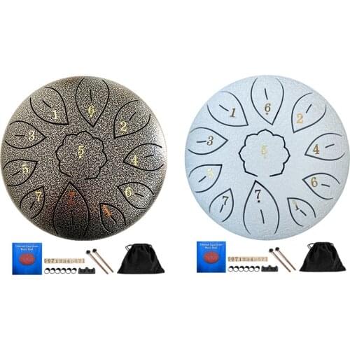 11 Tune Tongue Drum 6 Inch Steel Tongue Drum Kits Steel Tongue Drum Percussion Instrument Padded Drum Bag Handheld Drum Toy