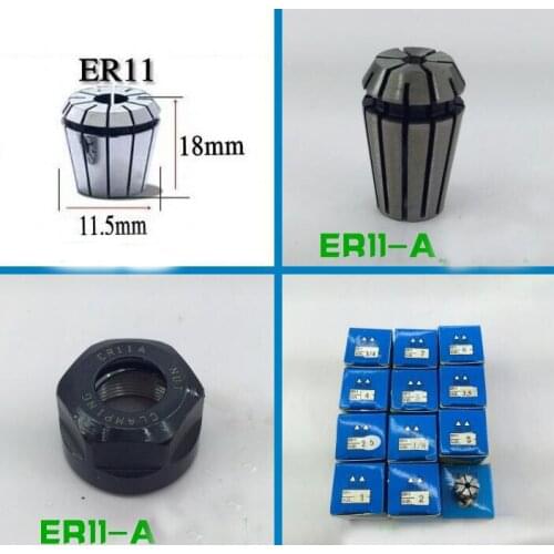 12PCS ER11-A Collets Chuck CNC For Engraving Machine Spindle Motor Milling Grind