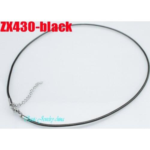 2mm black stainless steel necklace collar cable torques chain women male lady fashion jewelry 20pcs ZX430-BLACK
