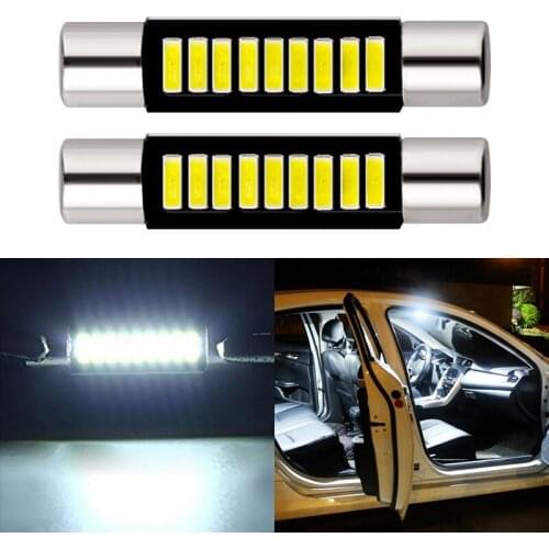 2pcs C5W 5050 29MM 31MM 4014 9SMD Car LED Interior License Plate Light 9 LED Festoon led Light Bulbs 12V White Car Bulbs