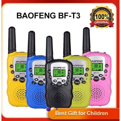 2pcs/lot Baofeng T3 Children Mini PMR FRS Walkie Talkie Kids Radio Toy Woki Toki BF-T3 For Kid Gift BF T3 Portable radios