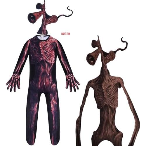 2020 Kids Siren Head Cosplay Costume with Mask Boys Girls Anime Funny Party Bodysuit Halloween Carnival Fancy Dress Jumpsuits