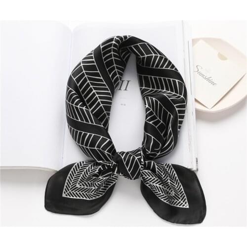 2021 Square Scarf For Women Headscarf Satin Silk Shawl Foulard Hijab Female Hair Bands Headband Head Wraps Bandana Neckerchief