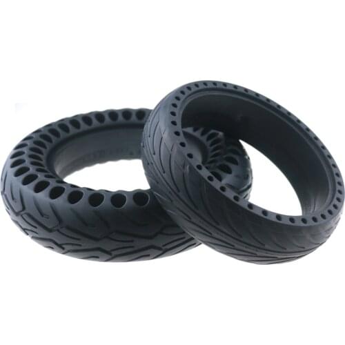 8*2.125 Inch Shock-Absorbing Porous Solid Tire Dedicated for Ninebot No. 9 Electric Scooter ES1/ Anti-Explosion Honeycomb Tyres