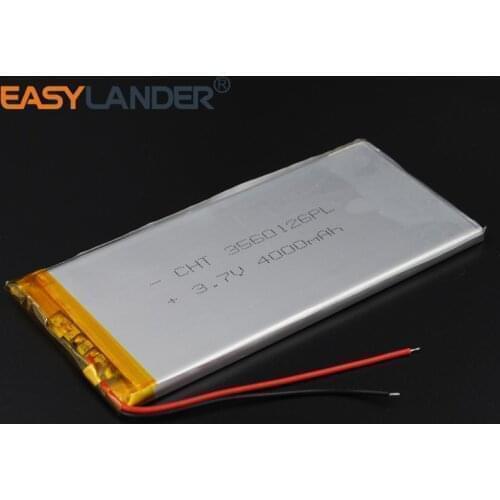 3560126 Rechargeable Lithium li Polymer Li-ion 3.7V 4000mAh Battery For E-book Notebook Tablet PC IPAQ DIY mobile power