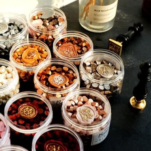 78 Colors Matte Goldish Wax Seal DIY Sealing Glossy Golden Beads Jar Envelope Wedding Packaging Postcard Postage Souvenir Stamp