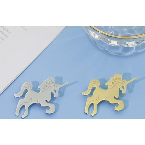 Titanium Steel Horse Brooch Gold Silver Women Men Animal Brooches Suit Lapel Pin Fashion Jewelry for Gift Party