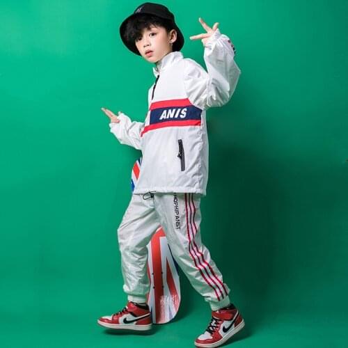 Korea Children Street Dance Costumes Boy Hip Hop Dance Clothing Kids Dance Practice Outfit Child Jazz Dance Stage Wear 895