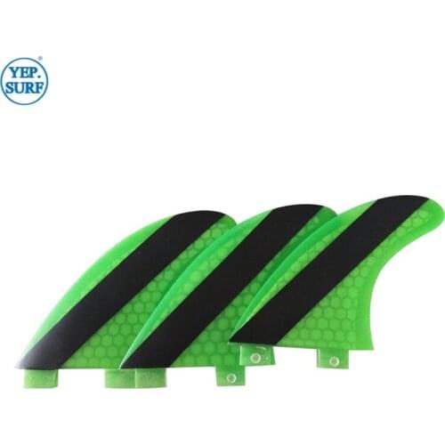 Surf Fins Quilhas FCS Fins G3 Green Surfboard Fin Honeycomb FCS G3 Fibreglass Fin