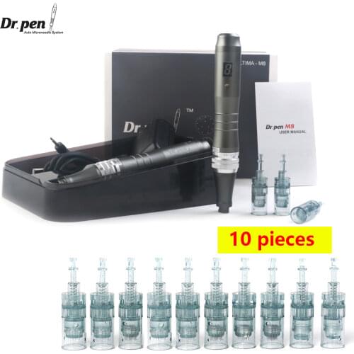 Dr pen Ultima M8 Professional Microneedling Pen tattoo machine - Wired dermapen - Best facial Skin Care beauty Tool Kit