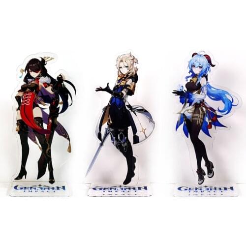 Genshin Impact characters Beidou Albedo Ganyu acrylic standee figurines desk decoration cake topper anime