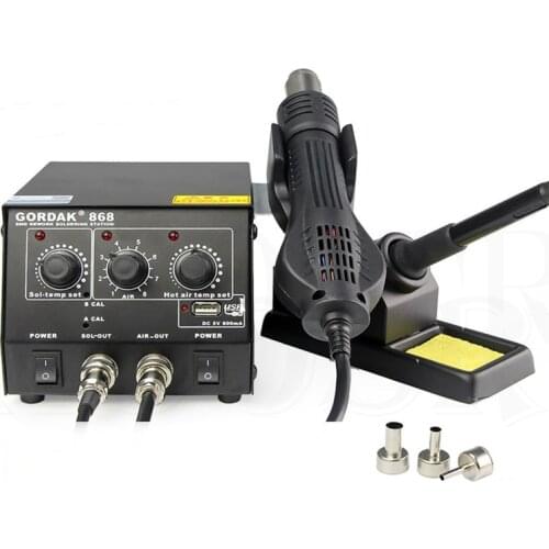 GORDAK 868 High Power Heat Gun Soldering Iron Desoldering Station USB Interface For Phone Electronic Circuit Welding Repair