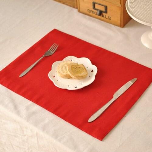 Chinese Red Pure Red Placemats Insulation and Waterproof Placemat Mat for Kitchen Decoration