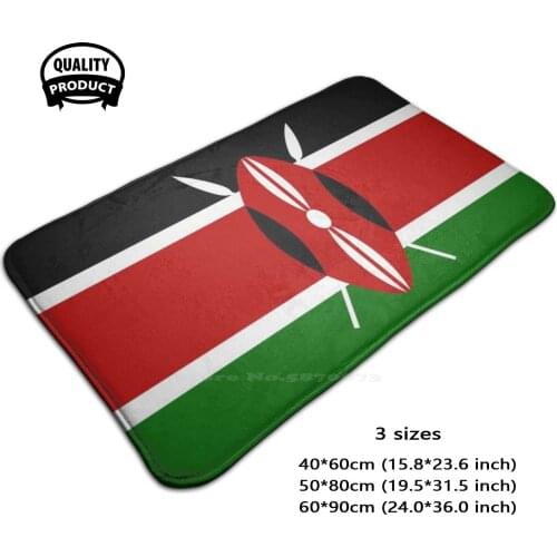 Kenyan Flag Collection 3D Soft Non-Slip Mat Rug Carpet Foot Pad Kenya Flag Kenyan Kenyan Flag Kenyan Pride Africa Himedia Tour
