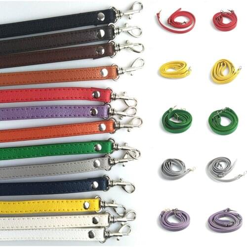 120cm Leather Shoulder Bag Strap DIY Replacement Bags Strap Adjustable PU Leather Shoulder Bag Belts Detachable Bag Handle