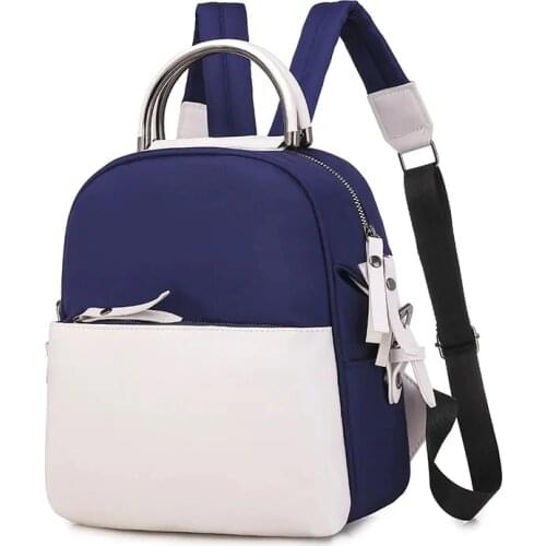 Patchwork Oxford Women Backpack Travel Bags School bag For Teenage Girls Casual Back Pack Daypack bolsa Multifunction tote black