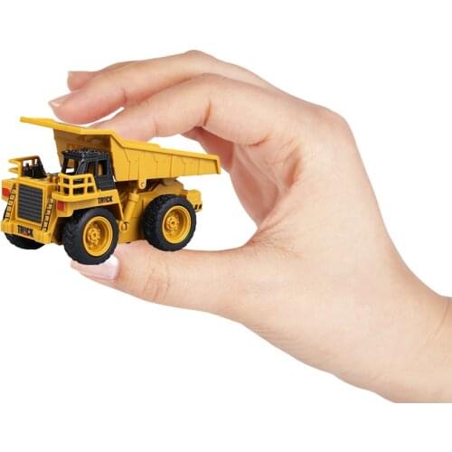 2.4GH 1:18 Mini RC Construction Truck Model Tractor Bulldozer Excavator Remote Control Engineering Small Vehicle Gift Kids Toys