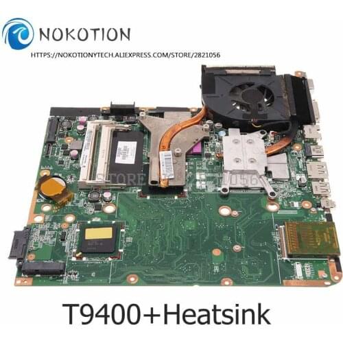 NOKOTION 578378-001 For HP DV6 DV6-1000 Laptop Motherboard DAUT3MB28C0 DAUT3MB28C1 HD4500 GPU PM45 DDR3 w/ T9400 CPU+Heatsink