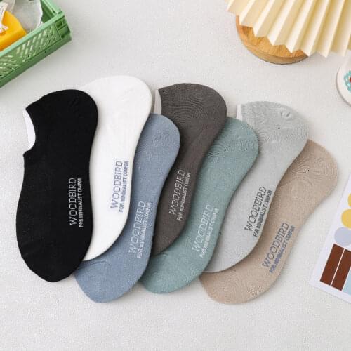 2021 Spring Summer Stealth Asakuchi Socks Men Cotton Pure Color Letter Socks Silicone Antiskid Harajuku Fashion Funny Socks