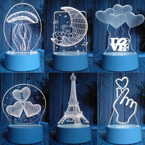 Novelty Light 3D Cartoon Lighting Kids Children Bedroom Lamp Soft Lighting Birthday Gifts LED Lights Night Lamp 2021 Hot Sale