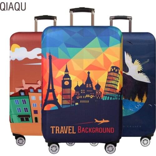 Thicker Travel Suitcase Protective Cover Luggage Case Elastic Luggage Dust Cover Apply to 18-32 Inch Suitcase Travel Accessories